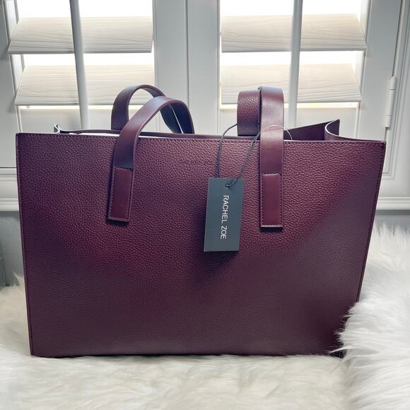 Rachel Zoe Handbags - New Women’s Rachel Zoe Arialith-601 Tote in Bordo/ Rouge Fonce